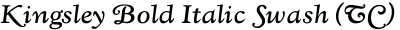 Kingsley Bold Italic Swash (TC)